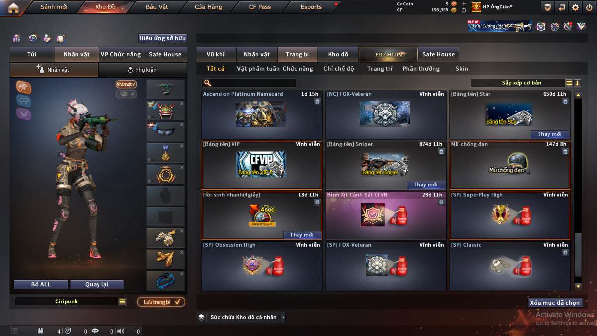 shop acc cf uy tin gia re
